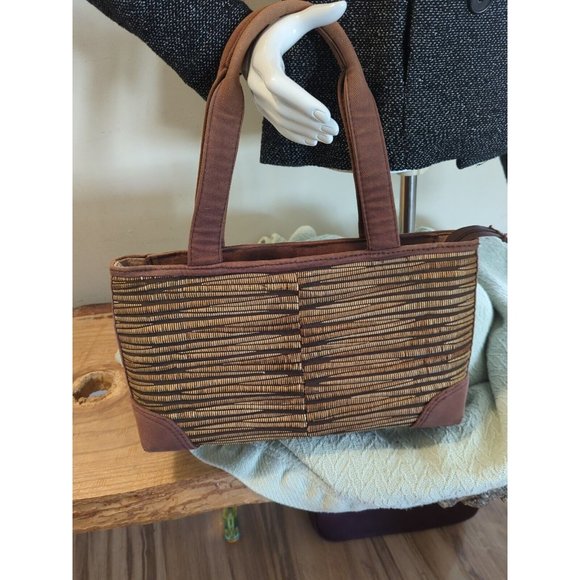 Rattan Bag Woven Straw Handbag Women Summer Tote Purse - Picture 1 of 5